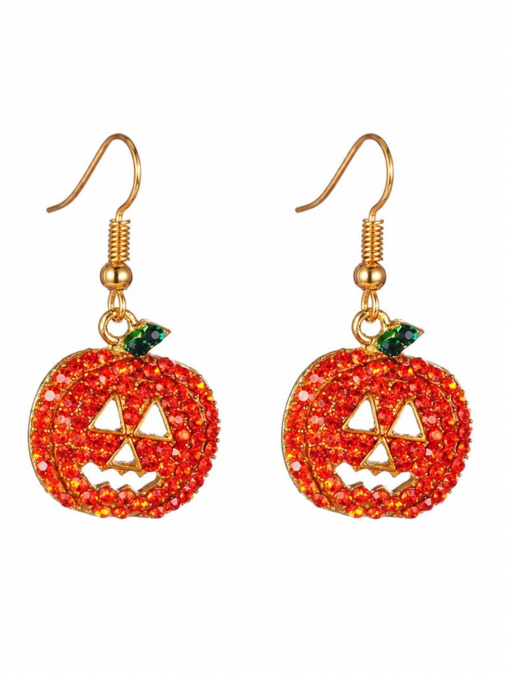 Halloween Pumpkin Earrings Red